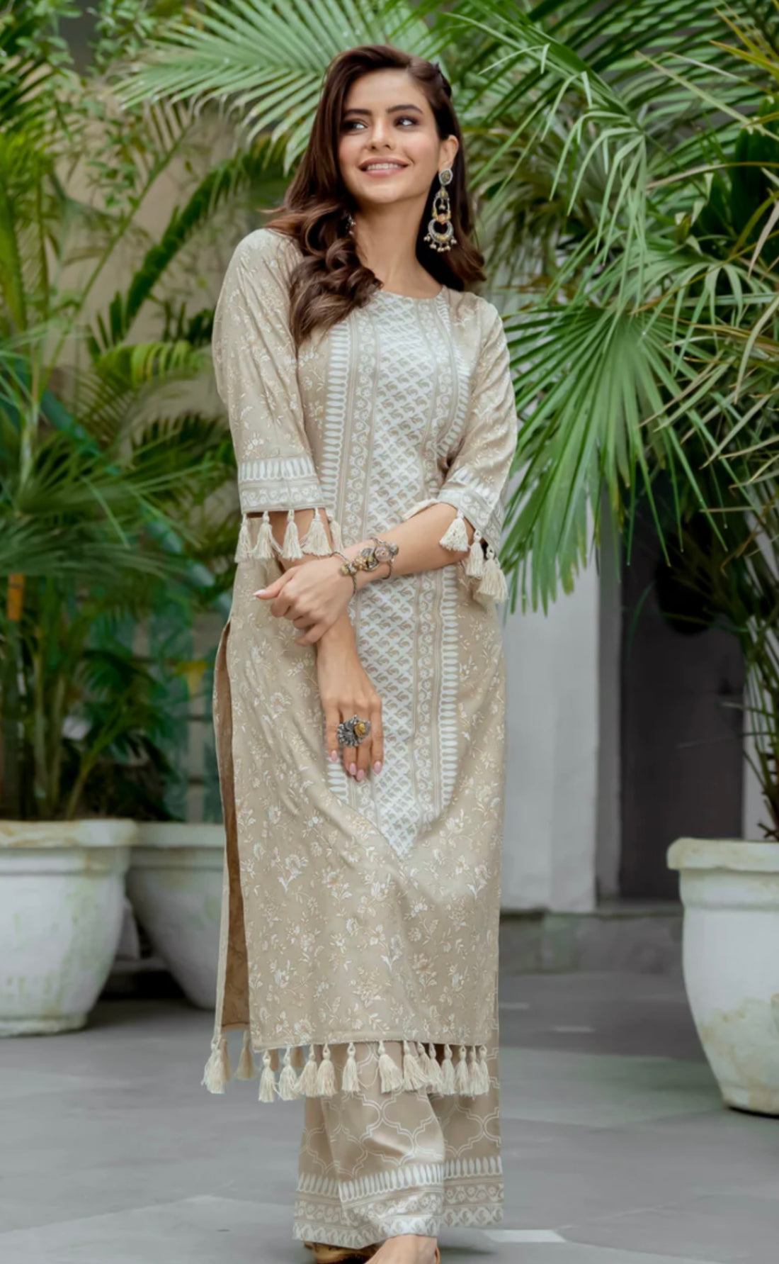 Neutral Tone Kurti Set