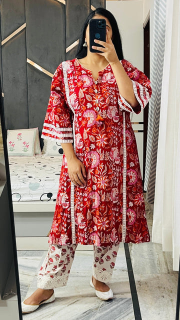 Red Choga Set