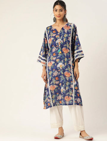 Blue Colored Choga Set