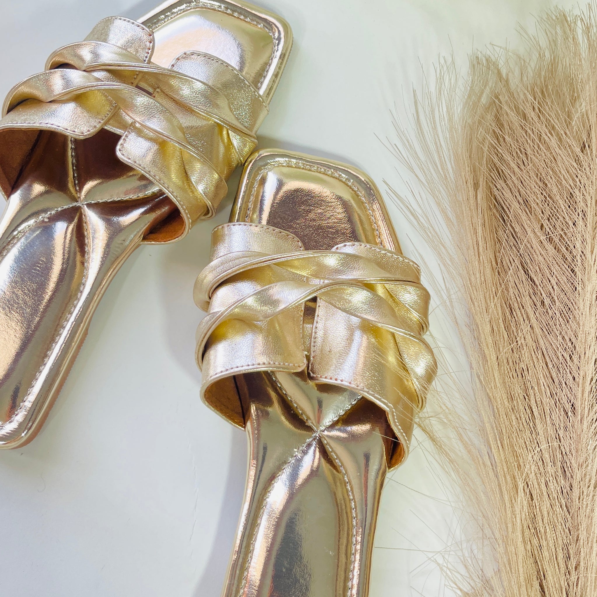 Golden Glow Slip-Ons