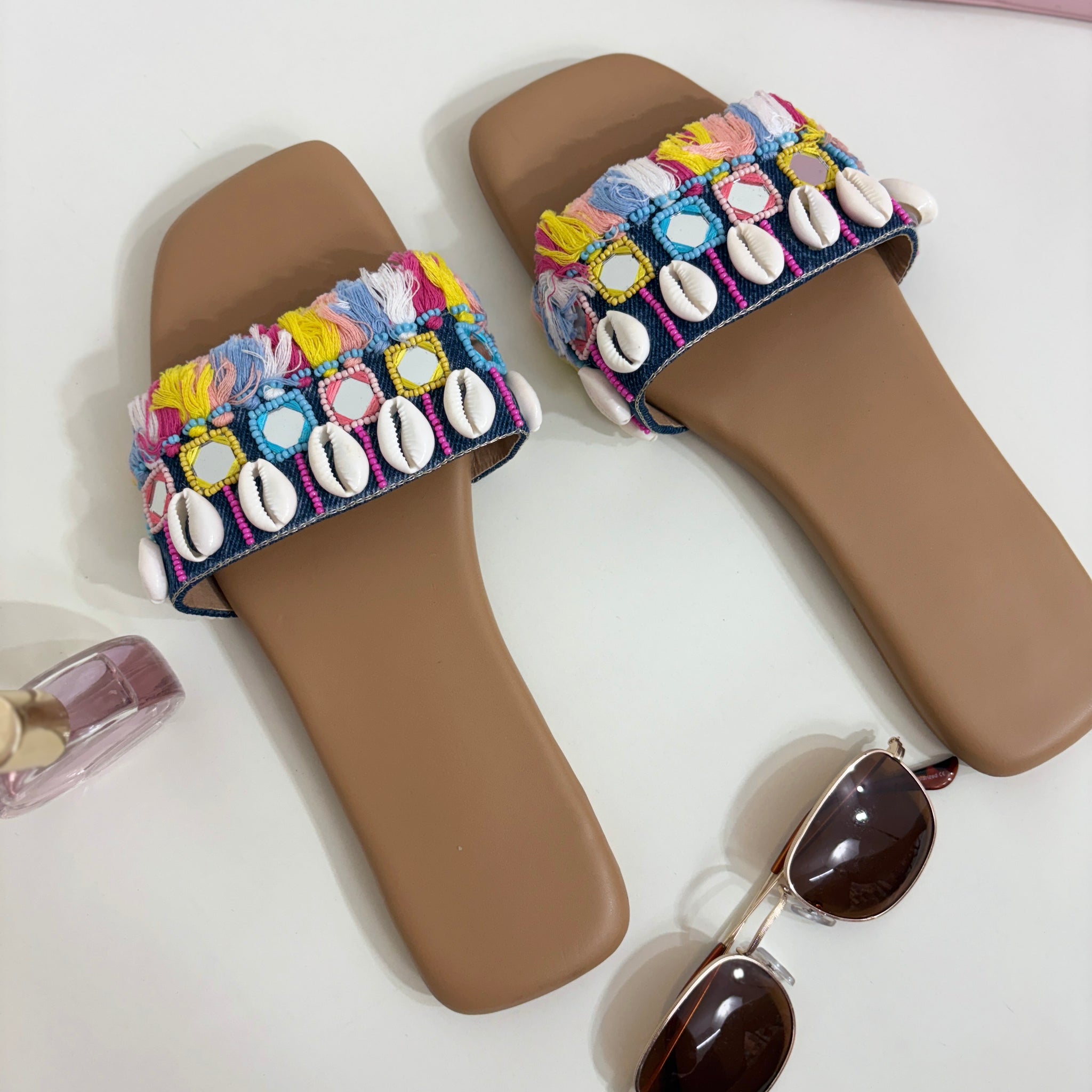 Boho Beach Shell Flats